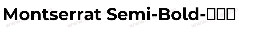 Montserrat Semi-Bold字体转换